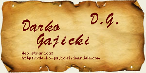 Darko Gajicki vizit kartica